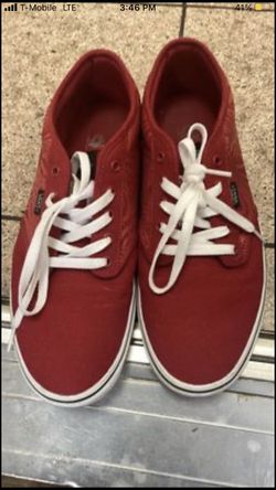 Red Floral Vans Size 12 Men's 