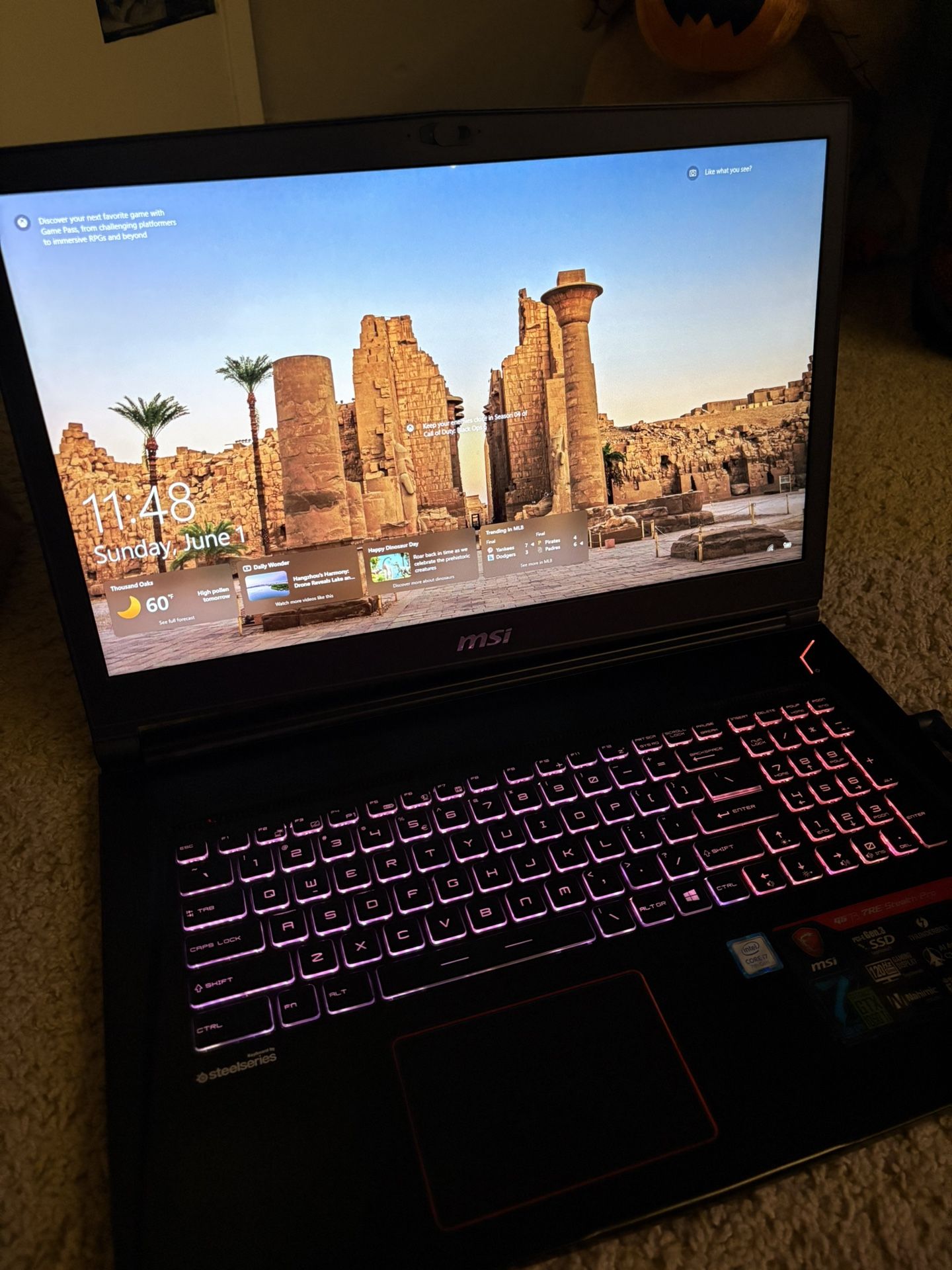MSI Gaming Laptop Intel(R) Core(TM) i7-7700HQ