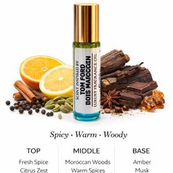 Moroccan Wood Fragrance Oil Roll-On 10ml Long Lasting Warm Woody Spicy Scent  Description Luxury fragrance oil in a convenient 10ml roll-on bottle.  T