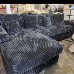 Brand New Comfy Corduroy Sectional Set