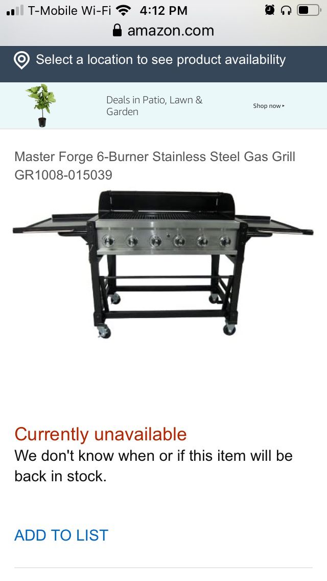 Master forge 6 burner event grill