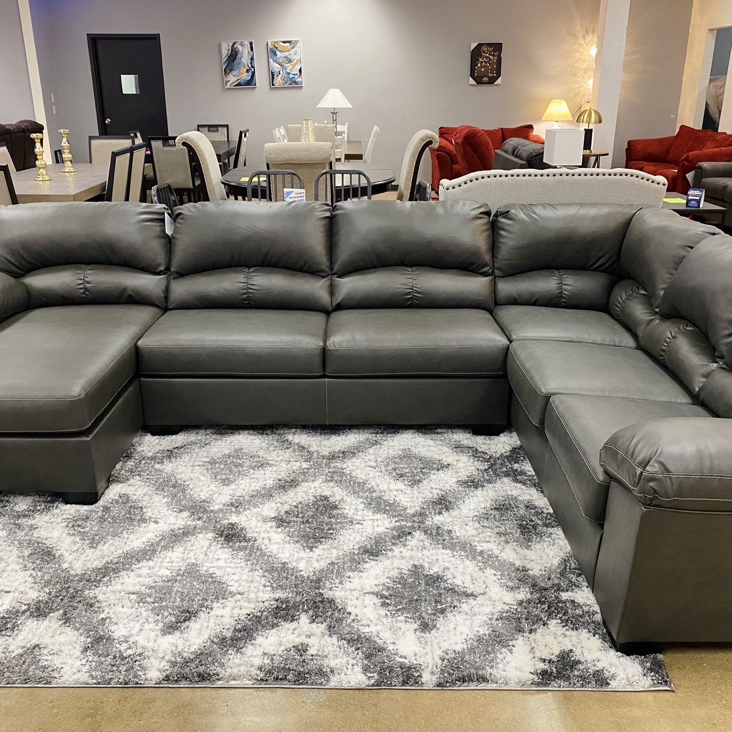 Modern Gray Sectional Sofa Couch, Modular Sectional for Living Room, U Shaped Sofa with Chaise 