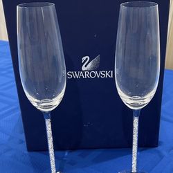 Swarovski Crystal Champagne Flutes 
