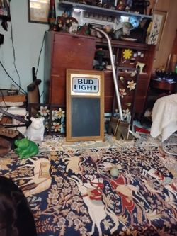 Vintage Bud Light Mirror Menu Chalk Board
