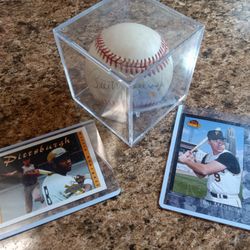 Bill Mazeroski Autographed Signed Baseball And Cards.