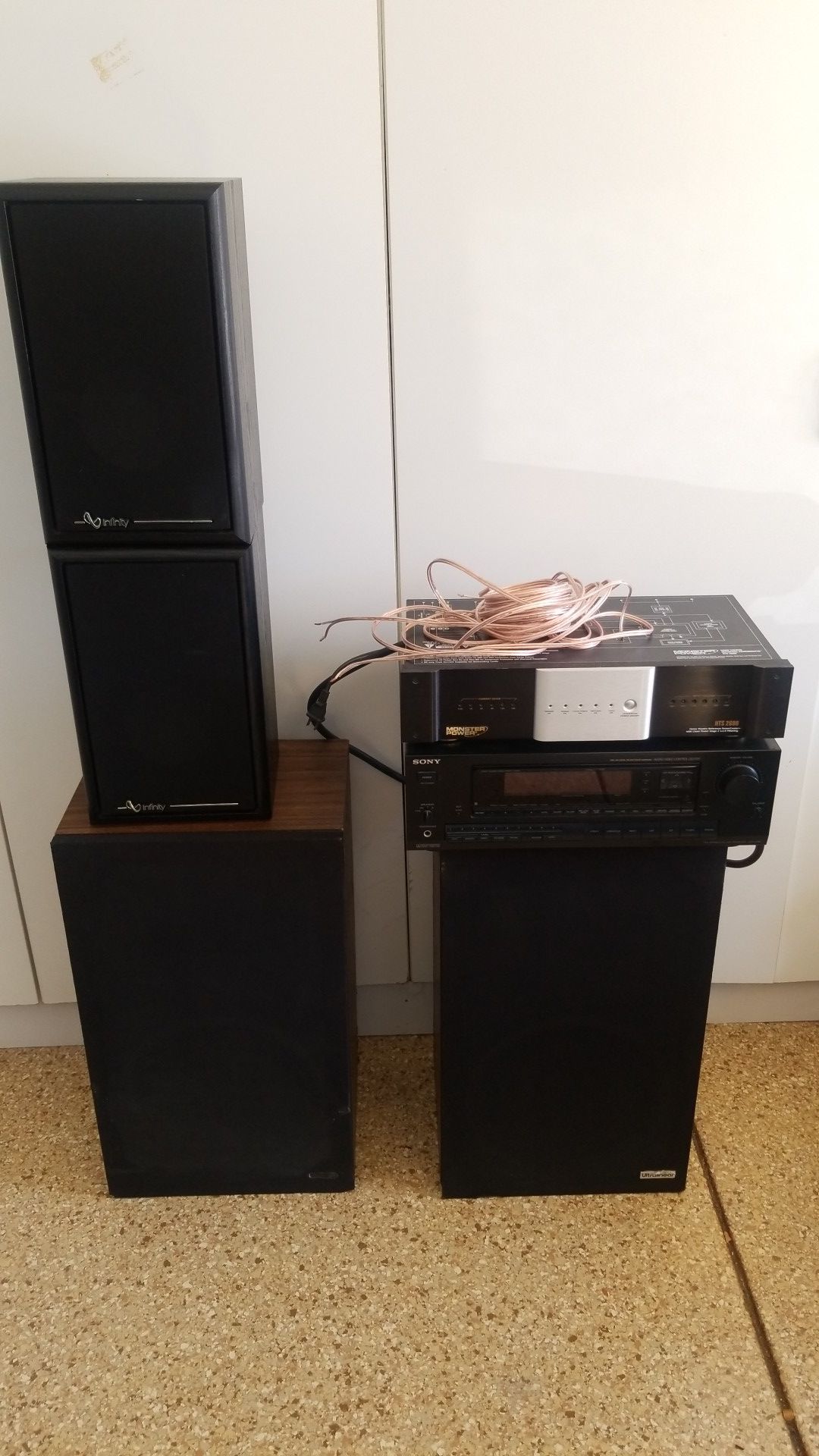 Sony Stereo Monster Power and 2 sets of Speakers