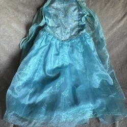 Disney Frozen Elsa Princess Blue Cape Dress 7/8