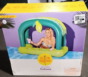 SUN SQUAD INFLATABLE CABANA MEASURES 46 L X 27 W NEW