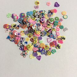 Nail Appliqué 800 Loose Polymer Clay 5mm Colorful Assorted Nail Art