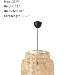 Bamboo Pendant Lamp Unused Brand New In Box! And Yes It’s Available! 