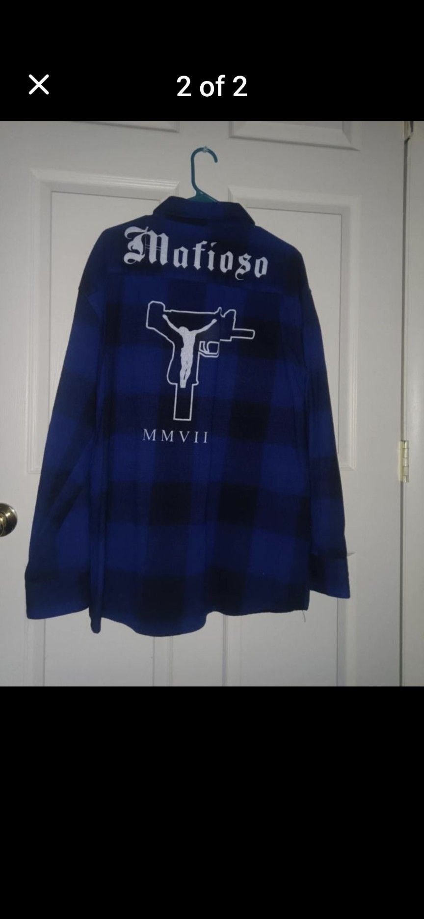 Royal Blue Flannel "Mafioso" Brand