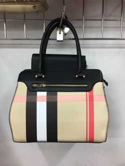 Plaid Handbag with Wallet
