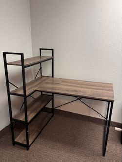 Desk with shelves