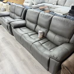 New Recliner Sofa And Loveseat Leather 