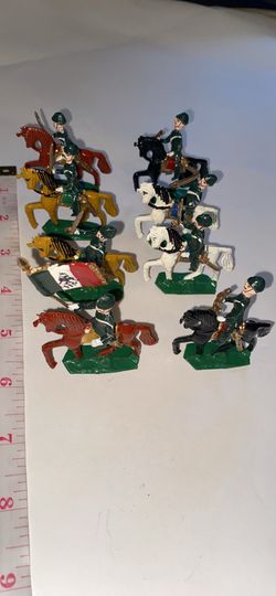 Set of 8 Vintage Cavalry Soldiers horses Mexican-American War Independence