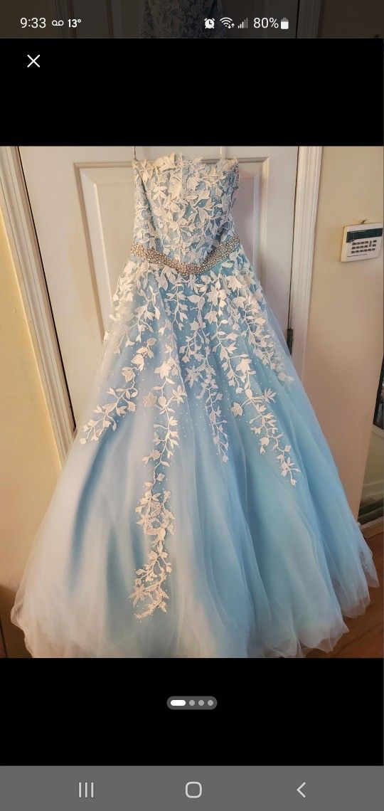 Special Price Party Dress Blue Color High Quality Available