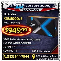 JL Audio XDM Series Marine - Car Speaker System Amplifier 5 Channel XDM1000/5 🚨 Payment Options Available 🚨 No Credit Needed 🚨 