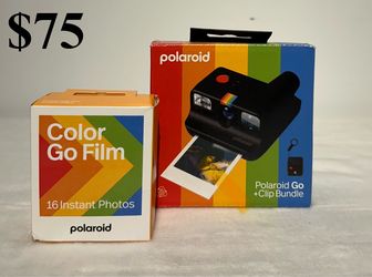 Polaroid Go + Clip Bundle with Color Go Film
