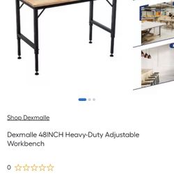 Dexmalle 48INCH Heavy-Duty Adjustable Workbench