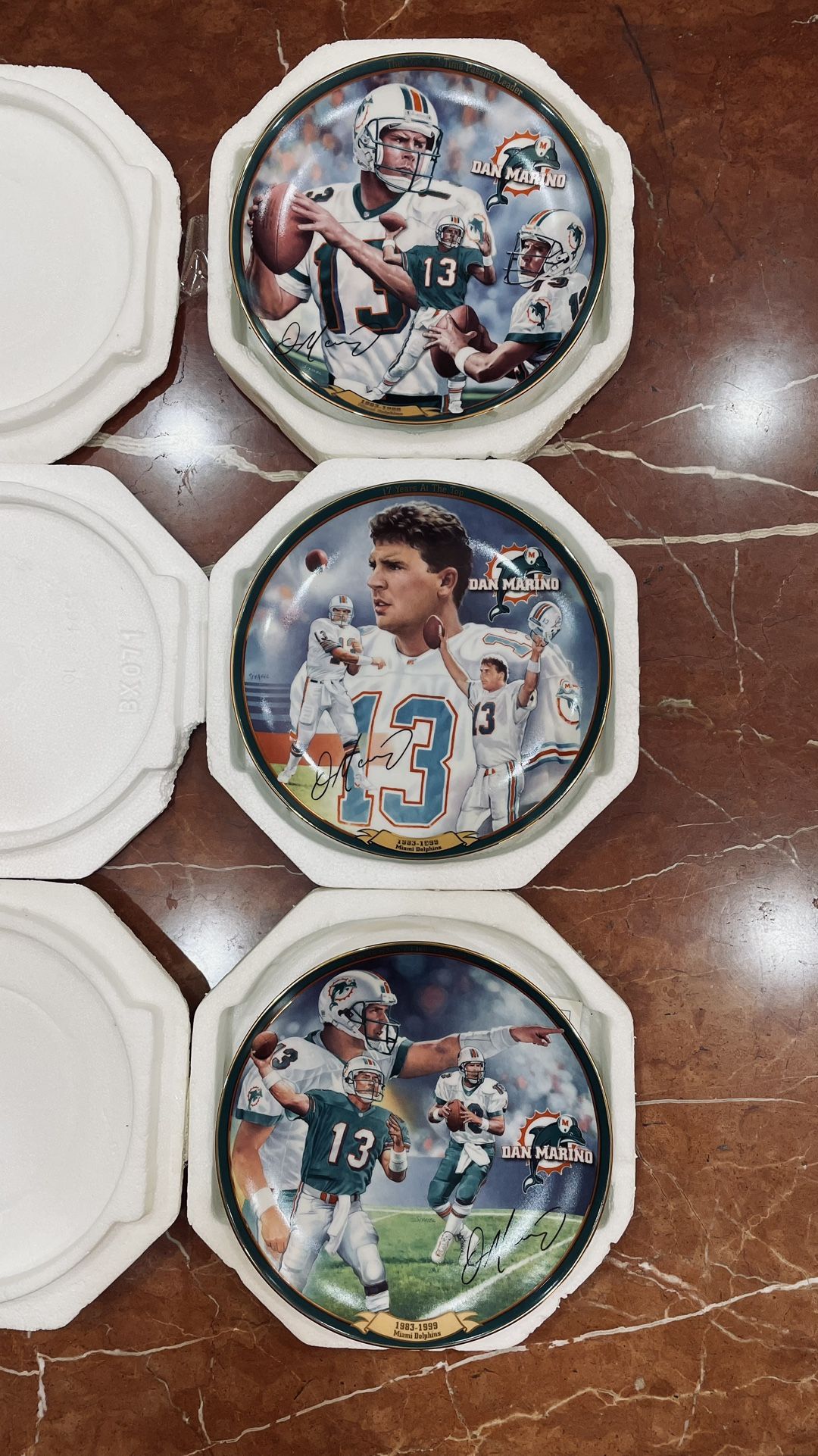 Dan Marino plates $100.00 CASH, TEXT FOR PRICES.