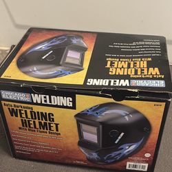 Chicago Electric welding: Auto Darkening Welding Helmet With Blue Flame Design 