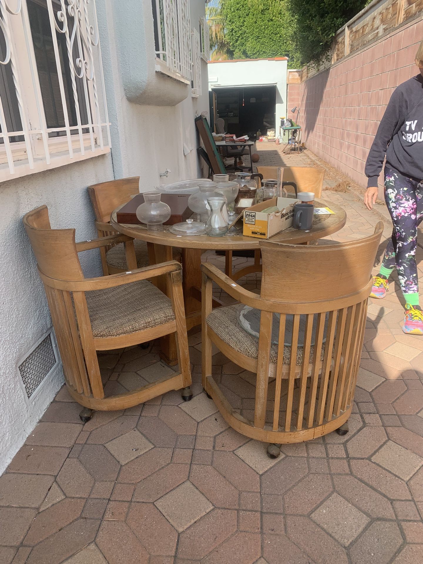 Mid Century Wood Dinette Set FREE Delivery