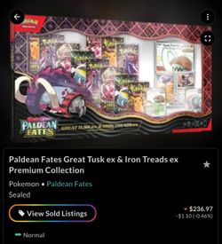 Paldean Fates Great Tusk Collection Box