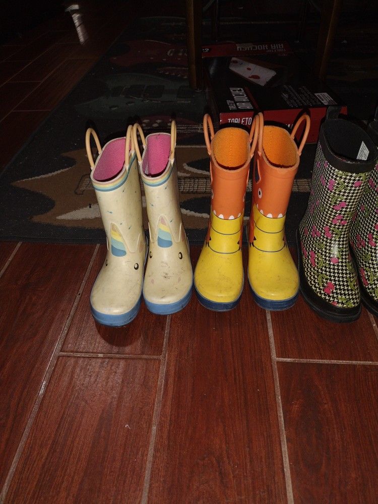 Girls And Boy Rain boots