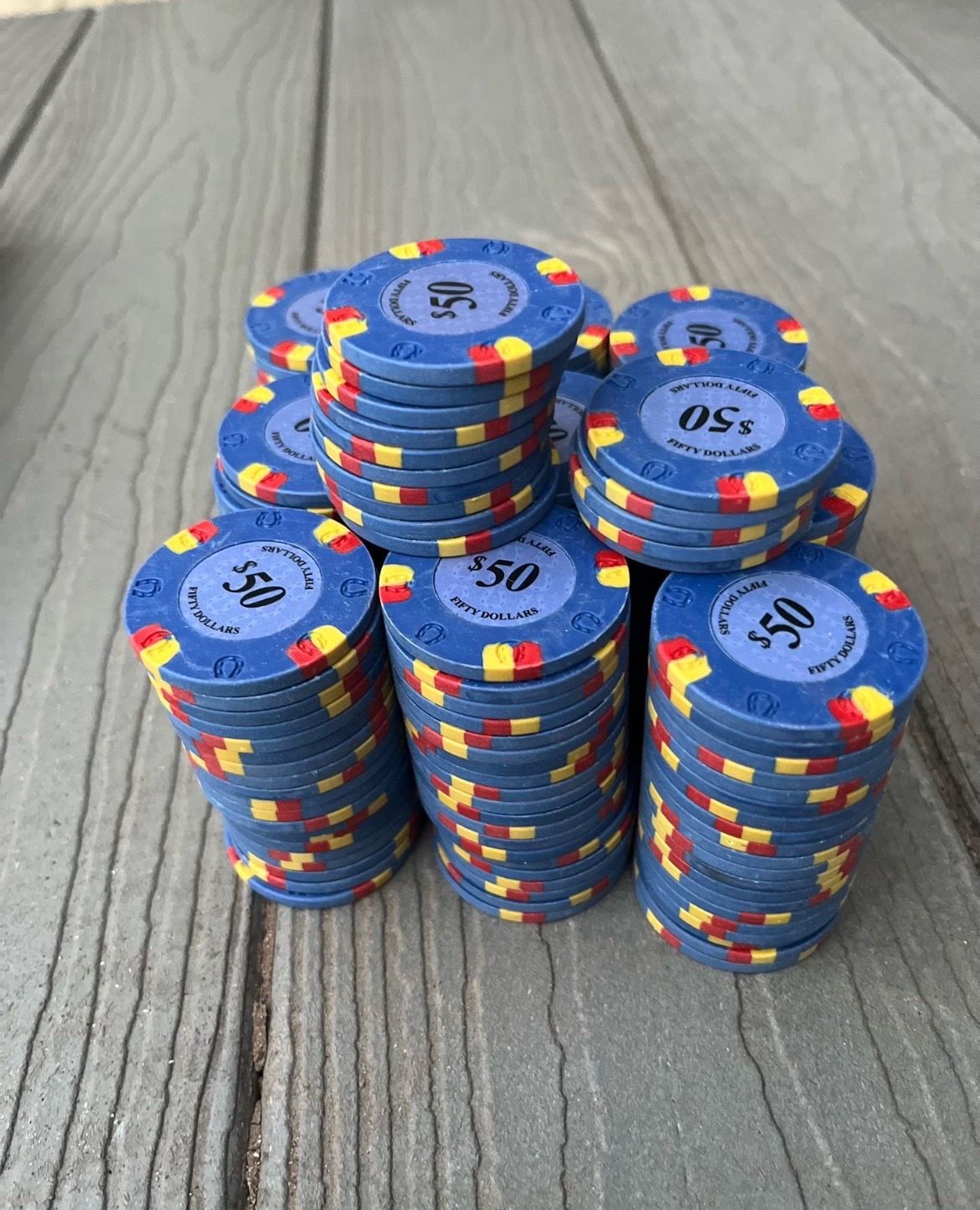 Colorful Poker Chips 195 Pieces 16 Grams