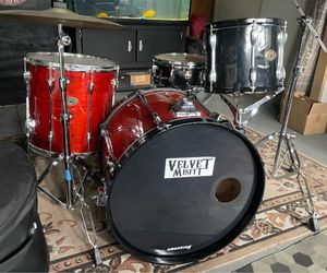 Tama jelly Bean Rockstar 4 piece drum set.