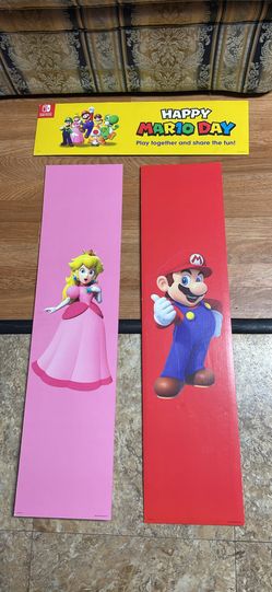 Mario Cardboard Display Signs From GameStop 
