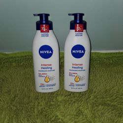 2 Nivea Body Lotion 16.9oz Intense Healing Very Dry & Rough Skin
