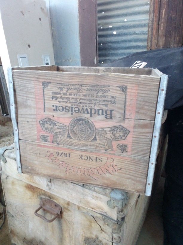Antique Budweiser Wooden Crate
