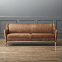 CB2 Alfred Leather Sofa