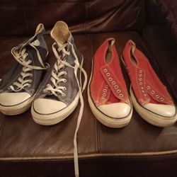 Two Pairs Of Converse Size 11