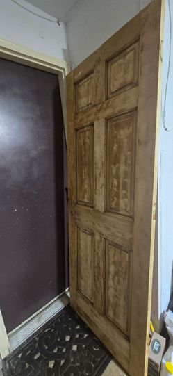 Solid Wood Door 80x30, sanded, ready for prime and paint