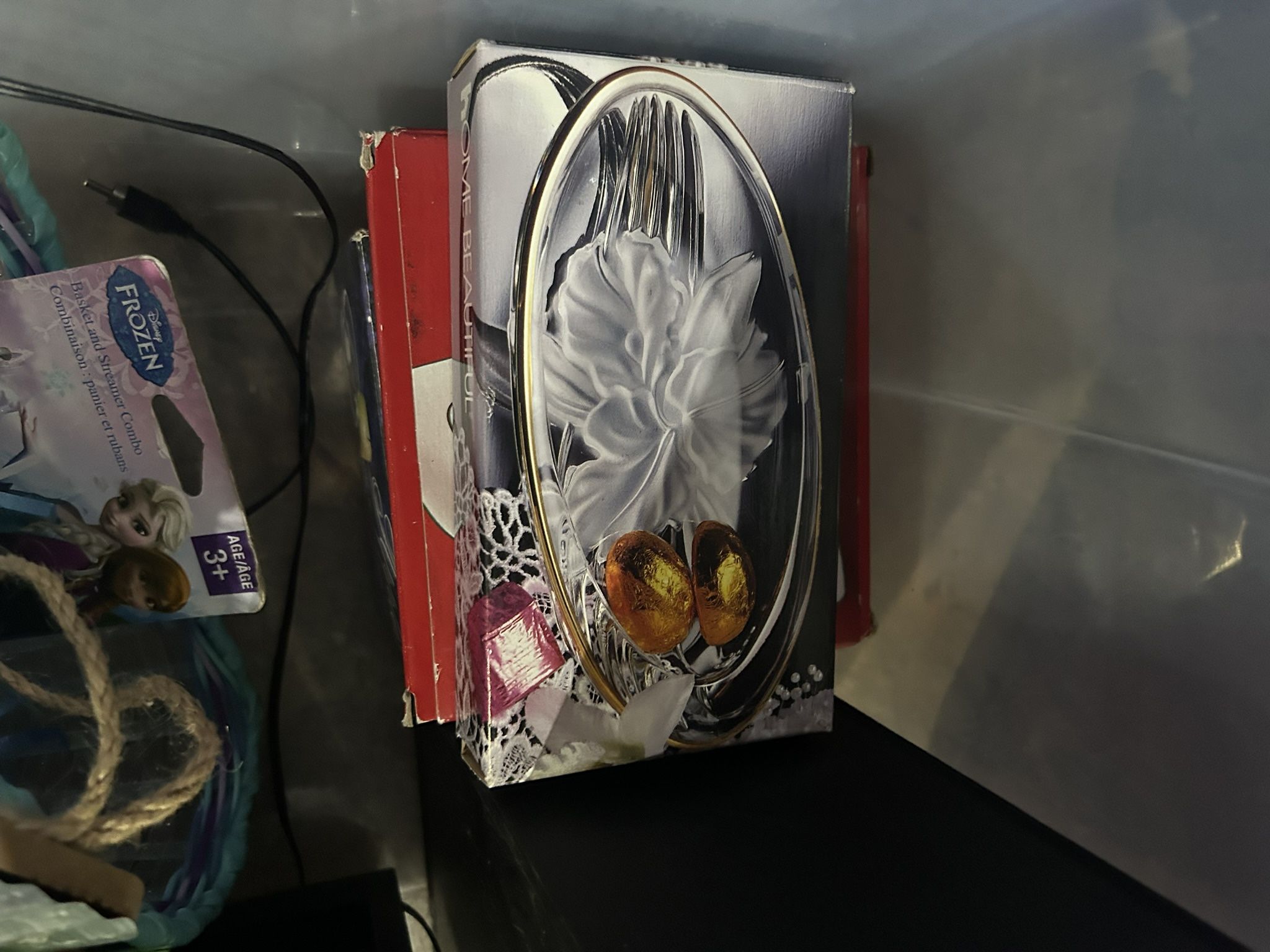 Candy Tray, Sign, Basket