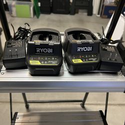 2 Ryobi Battery Chargers