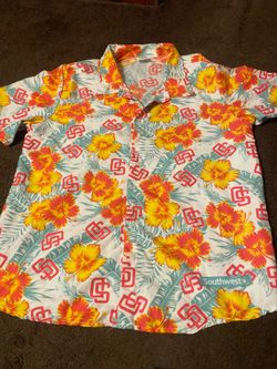 San Diego Padres City Connect Hawaiian Shirt Size XL Adult
