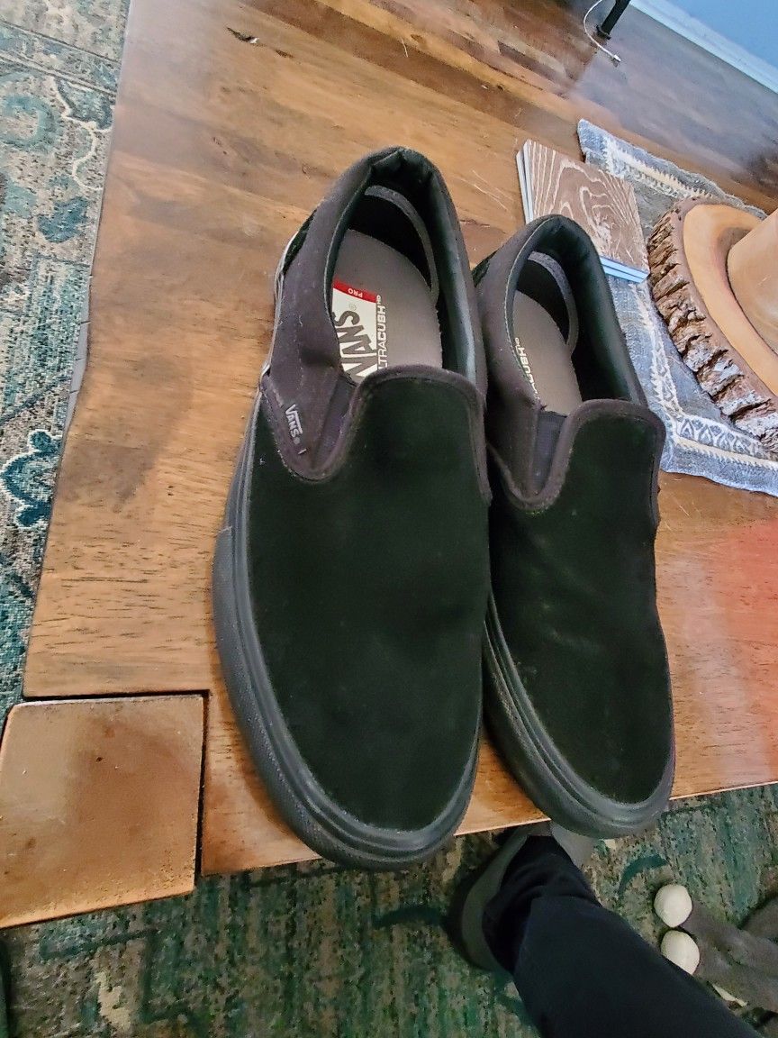 Black Van Slip On Pro 10.5 Mens