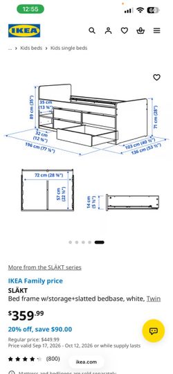 ✨ IKEA Twin Storage Bed – Great for Kids or Teens! ✨