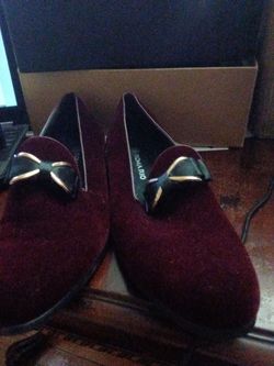 Roma Rio Burgundy Suede Flats with Bow