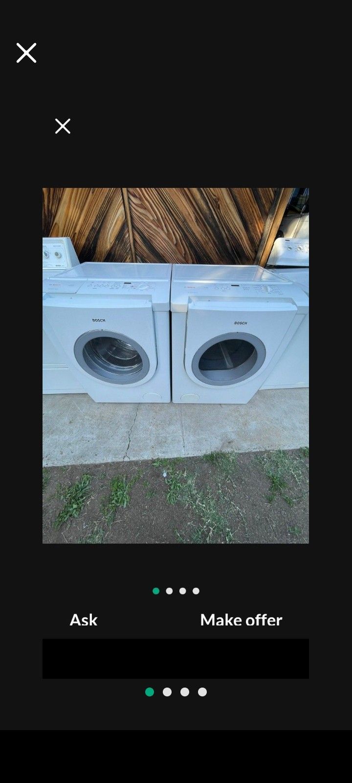 BOSCH WASHER & GAS DRYER (FREE DELIVERY & INSTALLATION)