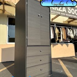 Grey Tall Closet Wardrobe Dresser Ropero Nuevo Bonito 