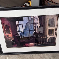 Large wooden frame picture