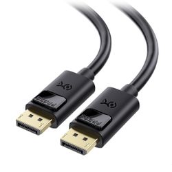 Cable Matters 4K DisplayPort to DisplayPort Cable - 6ft, Supports up to 4K@60Hz, 2K@144Hz, Male to Male Computer Monitor Cable, DP Cord, Black