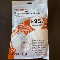 ► Sunjoy K1 KN95 Protective Mask, Face Cover Covering Prevent Covid, Pack of 10($0.20 Each) Must Buy 10 Packs