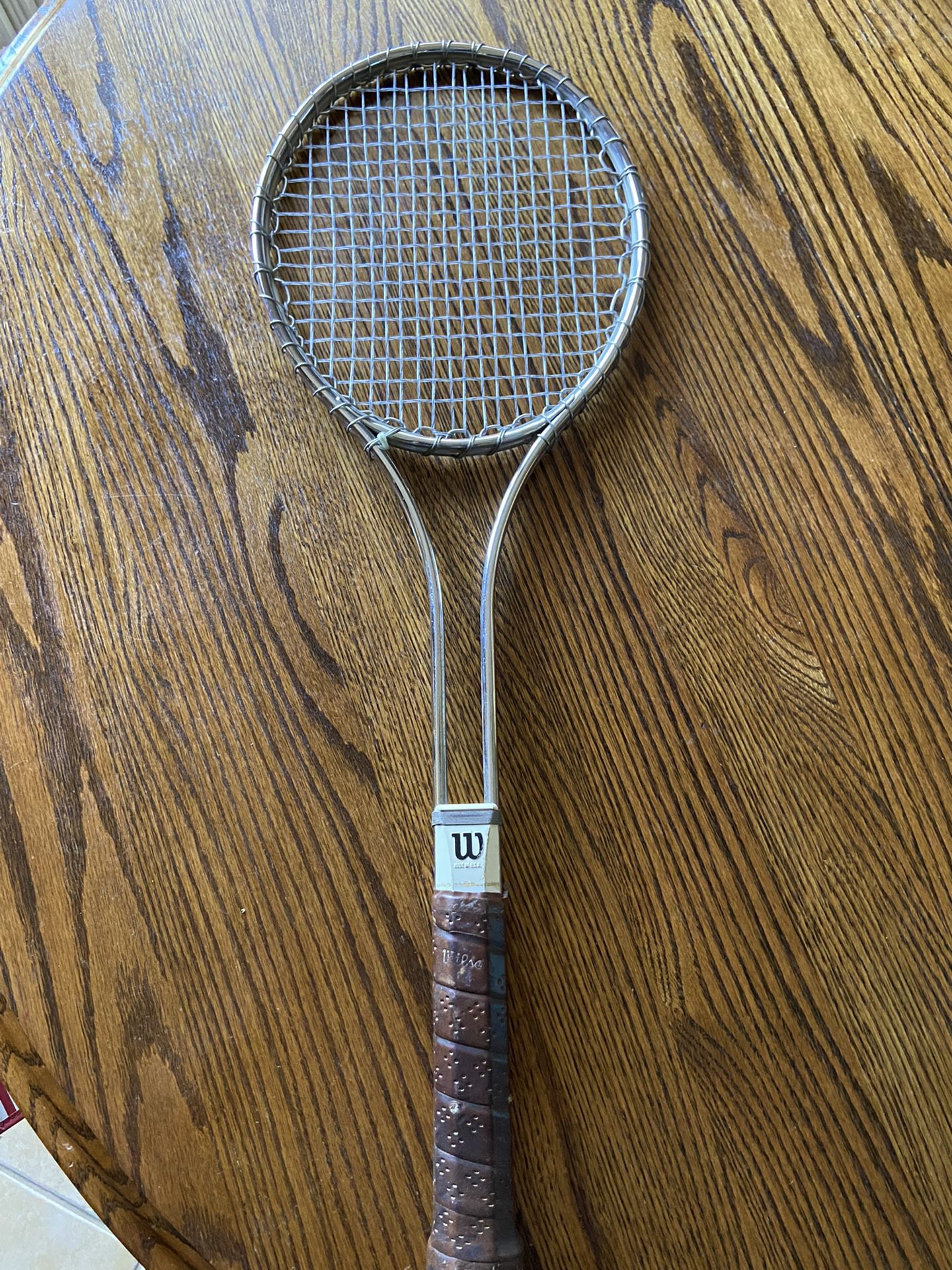 Wilson T2000 Steel Tennis Racket with Cover VINTAGE 