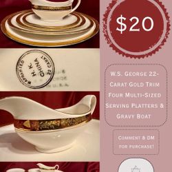 W.S. George 22-carat Gold Trim Porcelain