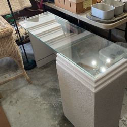 Wood And Glass Console Table